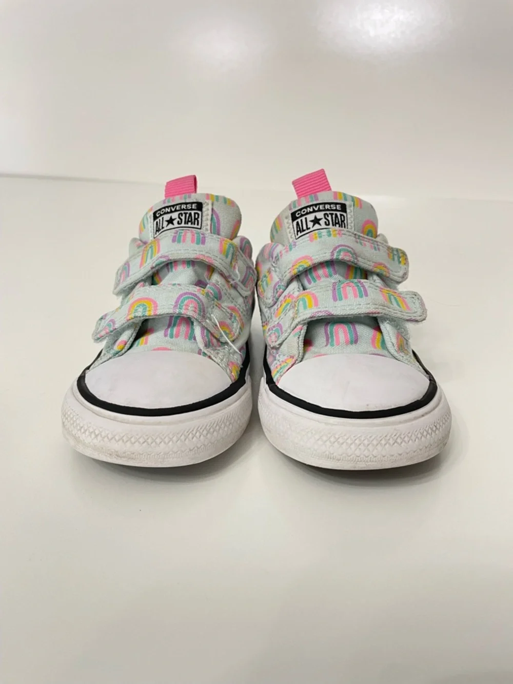 Converse All Star Toddler Whimsical Rainbow Canvas Sneakers, toddler size 7